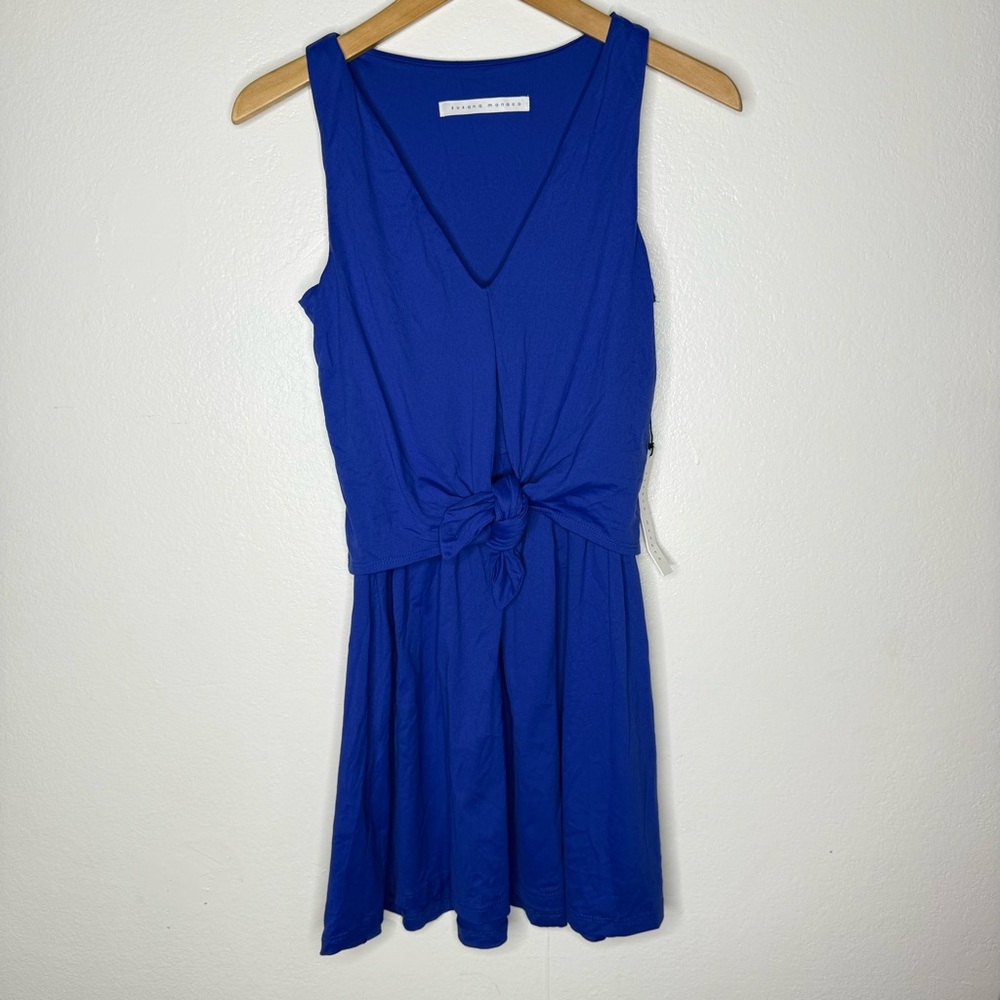 NWT Susana Monaco Tie front Blue Mini Dress Sz XS